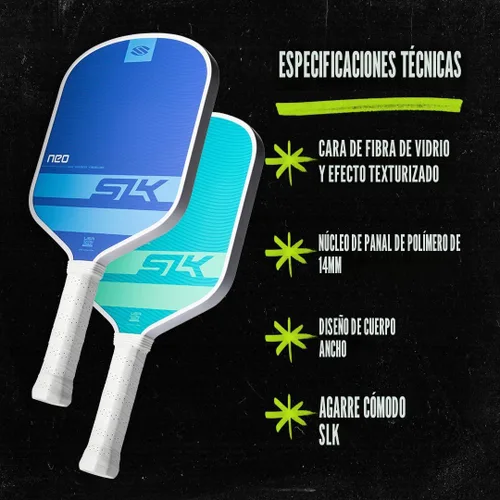 Vista 4 de Selkirk Sport SLK - Juego de raquetas de pádel de 2 Diseñadas en los Estados Unidos Elija el juego SLK Neo de grafito, el juego SLK Neo de fibra
