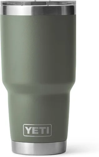 Vista 44 de YETI Rambler - Vaso de 30 oz, acero inoxidable, aislado al vacío con tapa MagSlider, color carmesí Amarillo