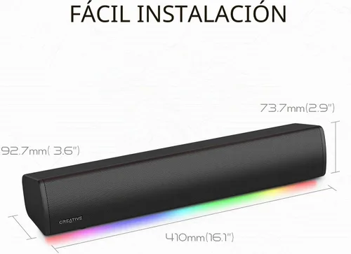 Vista 5 de Creative Sound Blaster GS3 Barra de sonido compacta RGB