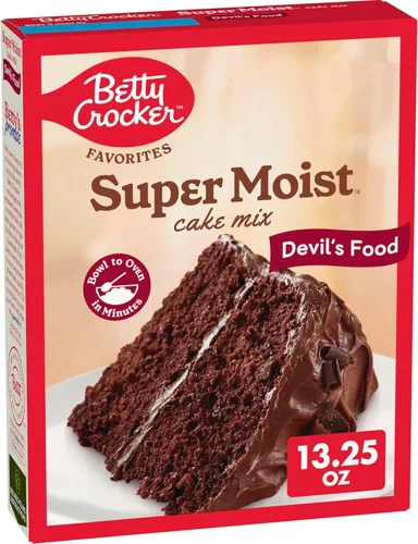 Vista 28 de Betty Crocker Delights Mezcla de pastel de vainilla francesa súper húmeda, 13.25 onzas Pudding In The Mix For Moist Texture, Doubles As Cupcake
