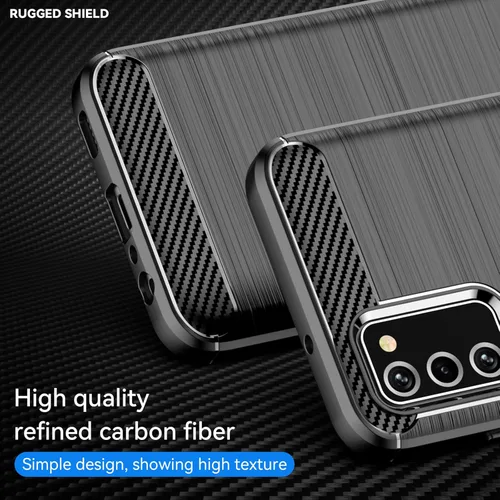 Vista 4 de M MAIKEZI Funda para Samsung A03S, Galaxy A03S con protector de pantalla HD, absorción de golpes flexible de TPU parachoques de goma suave