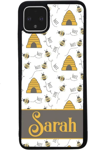Vista 3 de Honey Bumble Bee - Funda de goma negra personalizada compatible con Google Pixel 10, 10 Pro, 10 Pro XL, 9a, 9 Pro, Pixel 9, Pixel 9 Pro XL, 8a, 8