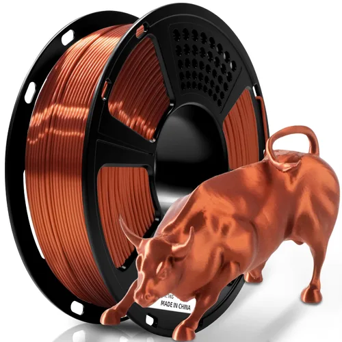 Vista 13 de GEEETECH Filamento PLA de seda plateado de 0.069 libras, filamento de seda brillante para impresora 3D, carrete de 2.2 libras, precisión dimensional