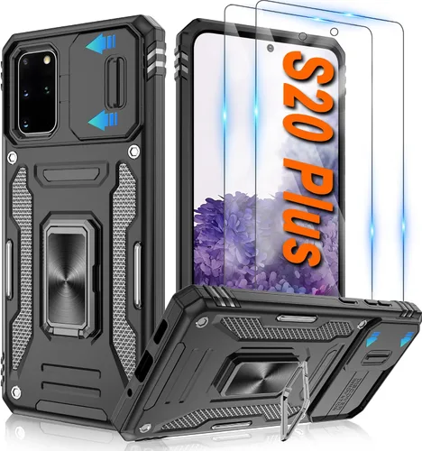 Vista 69 de Atump Funda para Motorola Moto G Play 2024 (4G) con [paquete de 2] protector de pantalla HD y cubierta para cámara deslizante, soporte de anillo