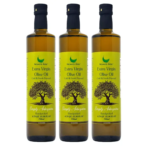 Vista 17 de Aceite de oliva virgen extra prensado en frío y fresco Arbequina de Noah's Ark Origen único, alto polifenol - 3L/101 oz