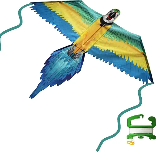 Vista 3 de WindNSun Rainforest - Cometa de nailon, guacamayo, 60 pulgadas de ancho