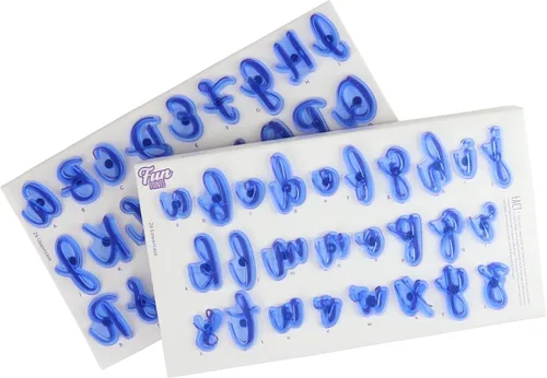 Vista 4 de PME Fun Fonts - Juego de 52 sellos del alfabeto, mayúsculas e inferiores, colección 1