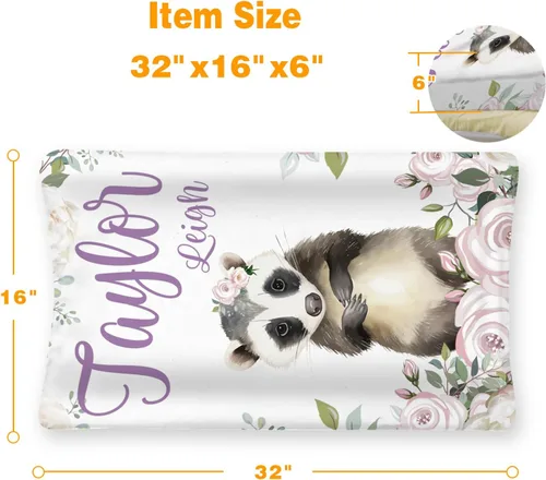 Vista 6 de Juego de 2 sábanas personalizadas para moisés de bebé, ajuste universal para colchón/almohadilla de moisés rectangular, ovalado, de reloj de arena