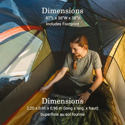 Vista 6 de Coleman PEAK1 - Tienda de campaña premium impermeable para mochileros con toldo contra lluvia y huella, tienda de camping ligera que soporta vientos