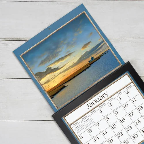 Vista 2 de Lang Brands, LLC, marco de calendario de pared contemporáneo, acabado negro