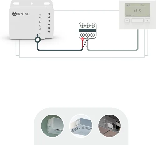 Vista 5 de AIRZONE Control WiFi Aidoo para aire acondicionado - Compatible con GREE VRF AZAI6WSCGR2 - Control remoto de CA y programación de aplicaciones