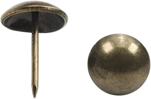 Vista 34 de MroMax 120 tachuelas de clavos para tapicería de 0.47 pulgadas de diámetro, hierro de estilo vintage, de metal, redondos, de 0.67 pulgadas de altura
