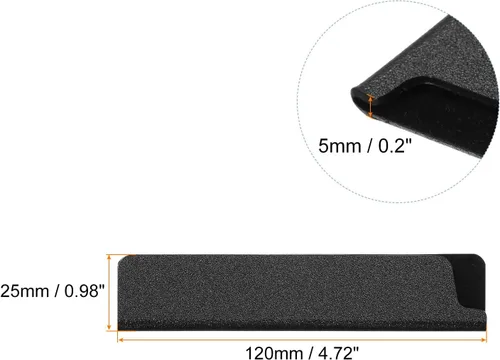Vista 2 de uxcell Protectores de bordes de cuchillos de 4.7 x 1 pulgadas, fundas de plástico ABS para cuchillos, funda protectora universal para cuchillos