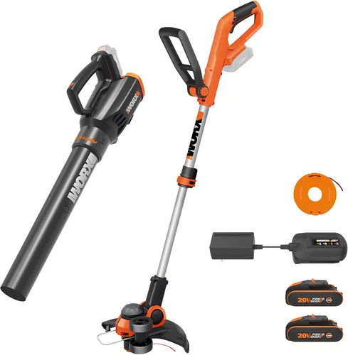 Vista 4 de WORX Cortadora eléctrica de hilo y bordeadora de césped de 15 pulgadas, con cable, WG119