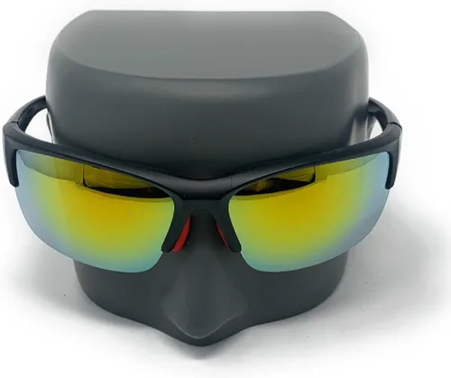 Vista 5 de The Megastar - Gafas de sol rectangulares unisex con medio marco para hombre y mujer