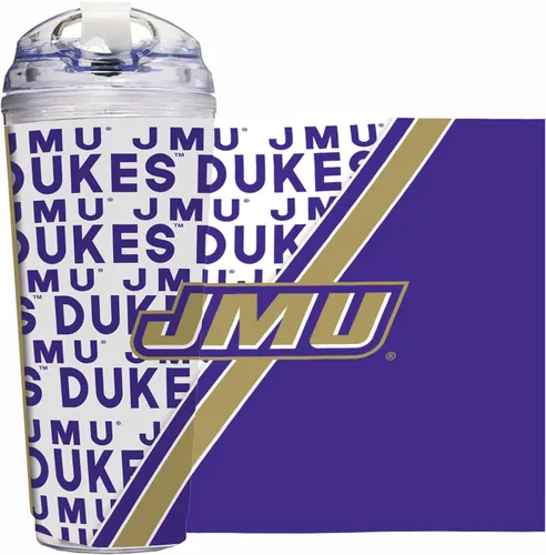 Vista 59 de Rico Industries Taza acrílica NCAA estándar de 24 onzas con tapa con bisagra, taza de doble pared oficialmente licenciada con pajita