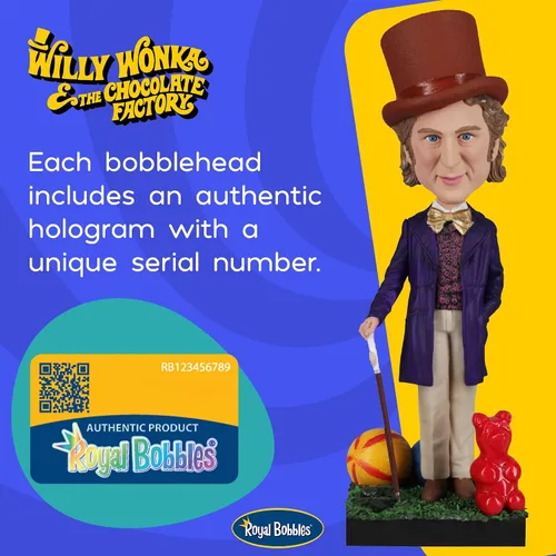 Vista 3 de Royal Bobbles Willy Wonka & The Chocolate Factory - 8.9 pulgadas de alto - Estatua coleccionable de Bobblehead