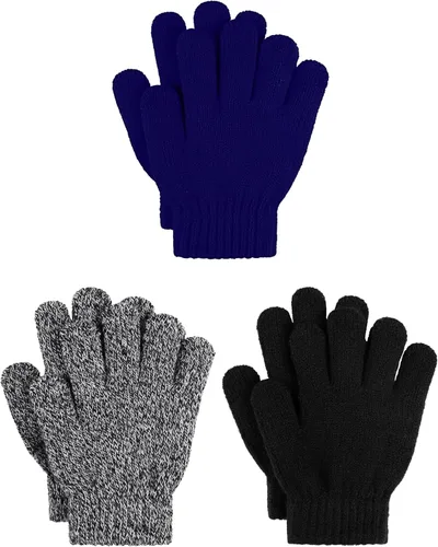 Vista 10 de Cooraby 3 pares de guantes de invierno para niños, gruesos y cálidos