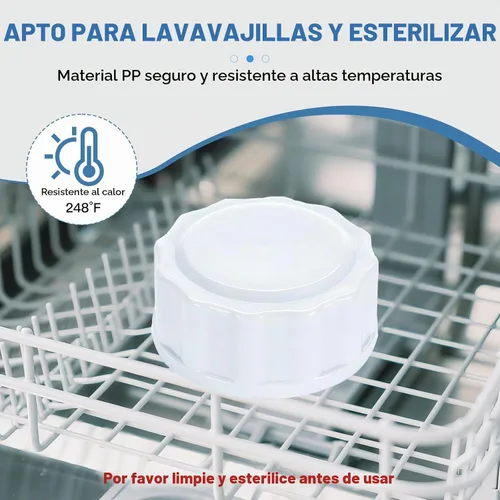 Vista 5 de 8 tapas de viaje y almacenamiento compatibles con biberones Philips (naturales y anticólicos), tapas herméticas de repuesto