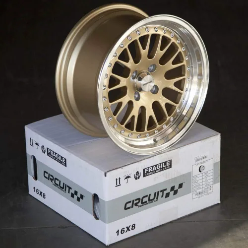 Vista 8 de Circuit Performance CP21 16x8 Oro Blanco 4×100 [+0.984 in] compatible con Honda Civic EK EG, Acura Integra, BMW E30, Mazda Miata