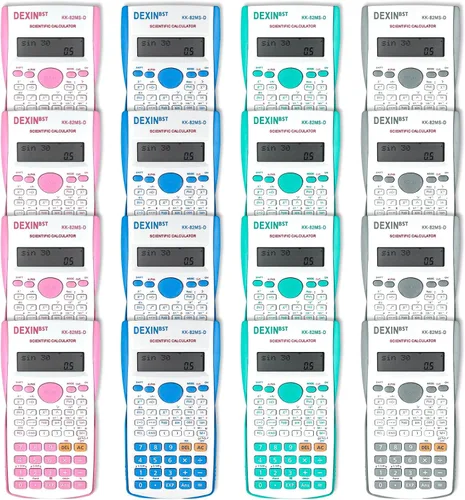 Vista 8 de Calculadora científica de ingeniería de 2 líneas, 16 unidades, calculadoras de bolsillo multifunción de construcción básica, gran pantalla, ideal