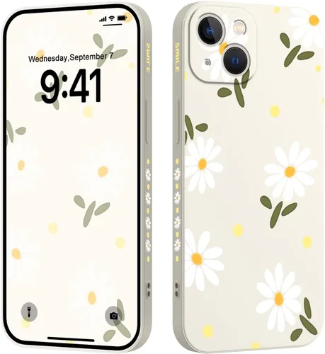 Vista 9 de LEECG Funda para iPhone 13 con diseño de mariposas y flores, diseño de astronauta, funda de teléfono con forro de microfibra suave, funda delgada