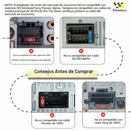 Vista 5 de Adaptador de cableado de radio del mercado de repuestos compatible con Nissan 2007-2013/Subaru 2008-2013, arnés de estéreo de coche Android de 16