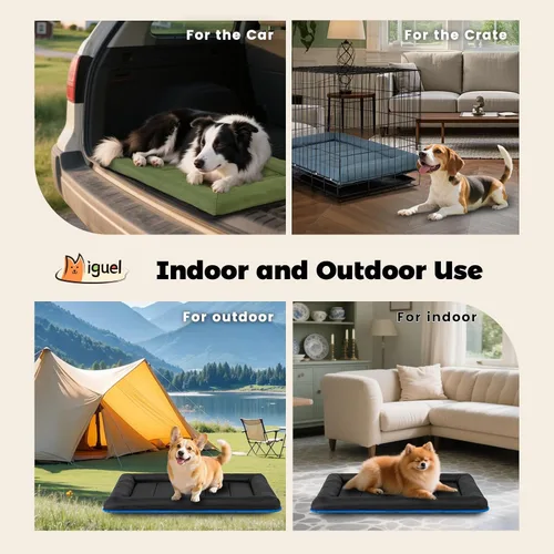 Vista 6 de Miguel Oxford - Cama impermeable para perros para exteriores, para jaulas de metal para perros, resistente al agua, para todo tipo de clima