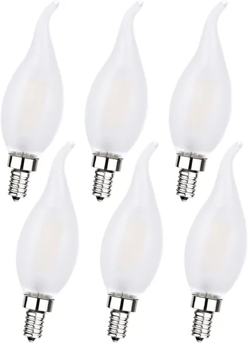 Vista 8 de Sunaiony Bombillas LED para candelabros equivalentes a 25 vatios, bombilla LED B11 de 2 W, base E12 blanca cálida de 2700 K, bombillas Edison