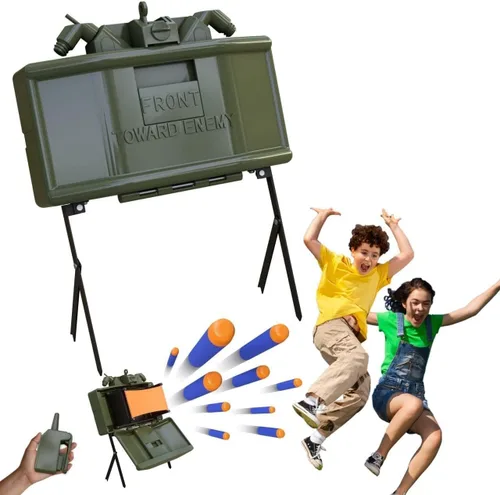 Vista 8 de Skywin Set de acción de juguete para juegos de simulación – Control remoto incluido, compatible con blasters de espuma (verde) Mando a distancia