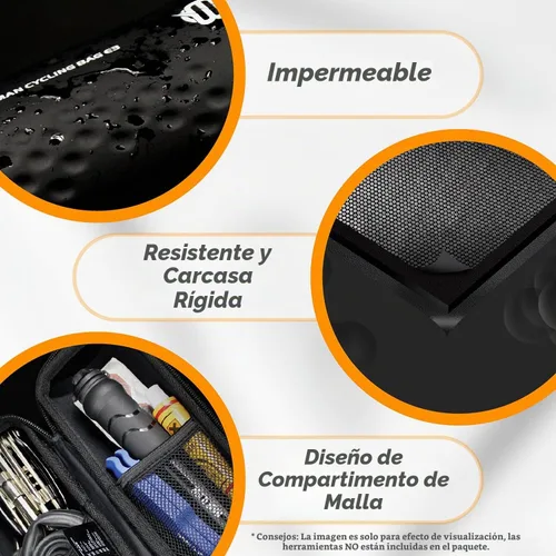 Vista 5 de Epessa Bolsa de almacenamiento de bicicleta para jaula de botella de agua
