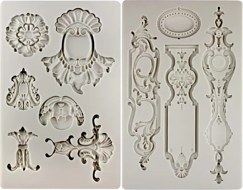 Vista 17 de Moldes de arte para arcilla polimérica, arcilla que se seca al aire, yeso, resina epoxi, fondant, decoración de pasteles, 3 molduras decorativas