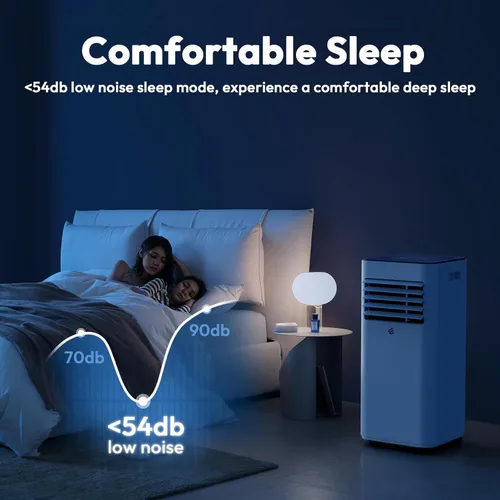 Vista 7 de Acondicionadores de aire portátiles de 10,000 BTU, aire acondicionado portátil con control remoto para habitación de hasta 450 pies cuadrados