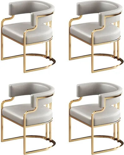 Vista 59 de Sillas de comedor de cocina para interiores, silla lateral tapizada para el hogar, silla con brazo de respaldo bajo, silla de comedor con piel