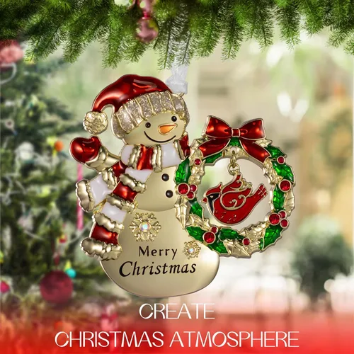 Vista 4 de LIFE&FOOT Adornos para Árbol de Navidad 2025 Colgante Encantador Decorativo Colgante de Encanto para Automóvil Regalo de Recuerdo de Vacaciones