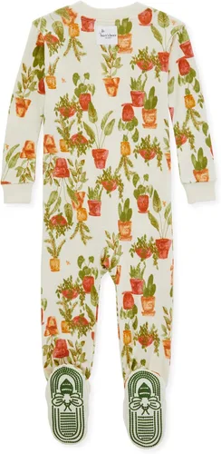 Vista 2 de Burt's Bees Baby Baby Girls Pajamas, Zip Front Non-Slip Footed Sleeper Pjs, 100% Organic Cotton