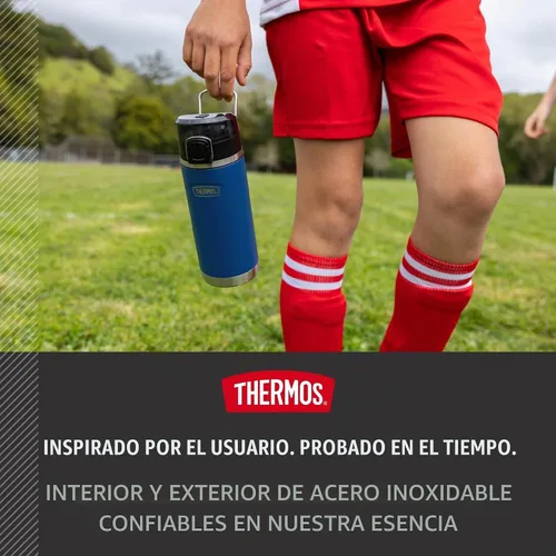 Vista 7 de THERMOS ICON Botella de agua aislada a prueba de fugas de 18 onzas con boquilla, mantiene las bebidas frías 16 horas, asa de transporte, apta