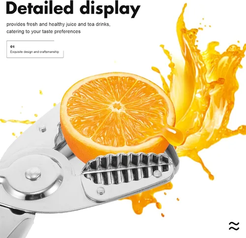 Vista 8 de DOITOOL Exprimidor de cítricos de acero inoxidable Prensa manual de frutas Exprimidor de limón y naranja, extractor de jugo de mano para uso