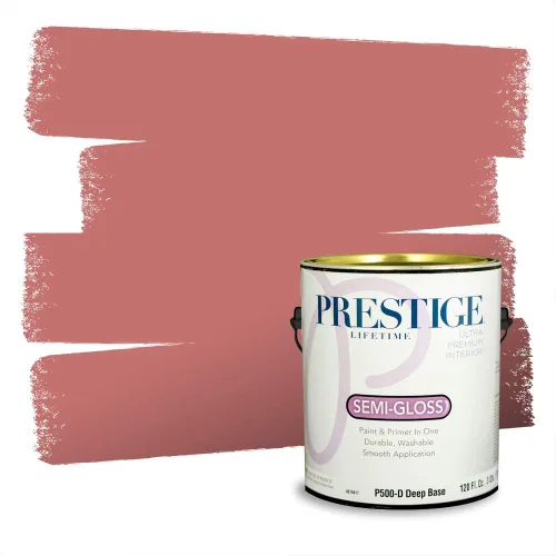 Vista 467 de Prestige Paints Pintura exterior e imprimación en uno, 1 galón, plano, coincidencia comparable de Valspar* Amber Rose*