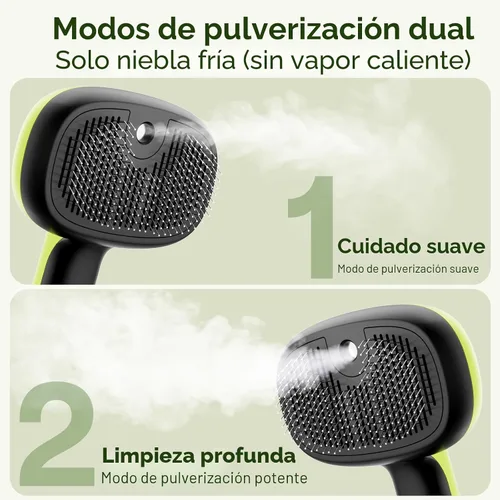 Vista 5 de Pecute Self-Cleaning Steam Dog Cat Brush & Leave-in Conditioner, Cool Mist