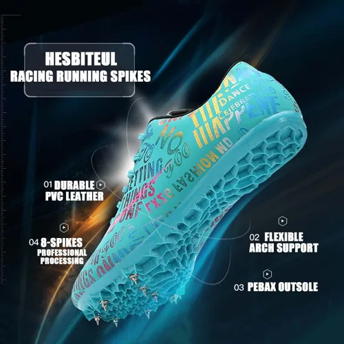 Vista 4 de HESBITEUL Zapatos deportivos para hombre para atletismo, tenis deportivos para entrenamiento profesional, para correr, atletismo, atletismo