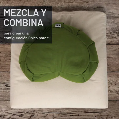 Vista 9 de Cojín de meditación (antracita) media luna, relleno de cáscara de trigo sarraceno, almohada o cojines de piso, asiento de yoga, Zafu, fabricado