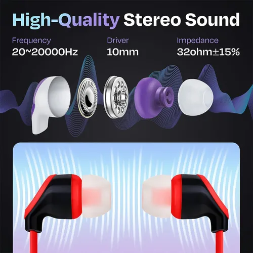 Vista 5 de Paquete de 100 auriculares USB C con cable con micrófono, auriculares intrauditivos tipo C para Chromebooks, iPads con USB-C, MacBook, tabletas