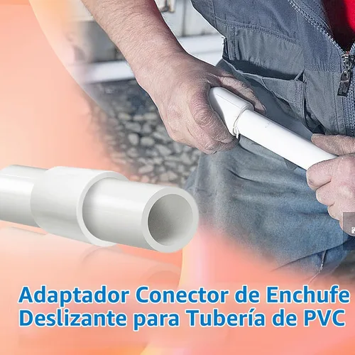 Vista 6 de 10 acoplamientos de tubería de PVC blanco