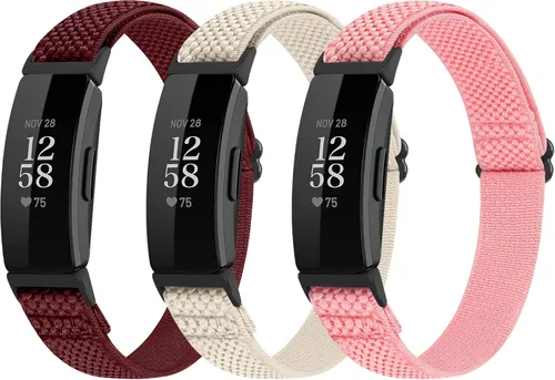 Vista 15 de Correas deportivas de nailon elásticas ajustables compatibles con Fitbit Inspire 3/Inspire 2/Inspire/Inspire HR/Ace 2/Ace 3, correas elásticas