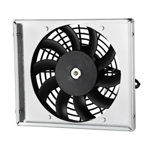 Vista 2 de 0413205 Cubierta de radiador de aluminio de alto rendimiento + relé de ventilador de 12 pulgadas para Artic Cat Prowler 700 550 TRV 700 550 450 OEM