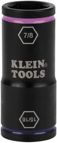 Vista 14 de Klein Tools 66074 Impact Driver Flip Socket, tamaños de 3/4 y 13/16 pulgadas, uso con llaves de impacto compactas Klein Tools BAT20CW, BAT20CW1