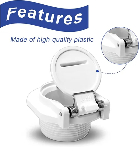 Vista 2 de W400BWHP, GW9530 - Cubierta de succión para piscina, rotación libre, bloqueo de vacío, ajuste de pared de seguridad de 1-1/2 pulgadas, MPT