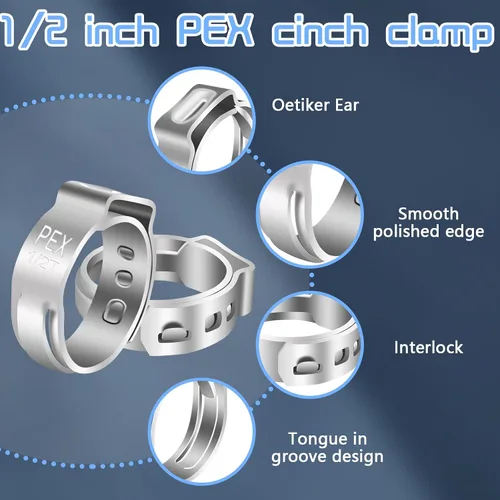Vista 6 de Boltigen Conector de grifo de codo giratorio PEX de 1/2 pulgada (paquete de 5) con adaptador NPSM hembra de 1/2 pulgada NPT de 90 grados, accesorios