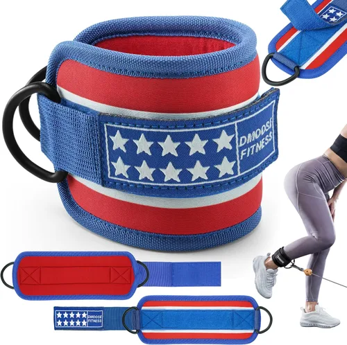 Vista 35 de DMoose Ankle Strap for Cable Machine - One Size Fit with Premium Padding, Workout Kickback Ankle Cuffs, Ankle Bands for Working Out, Booty Workouts